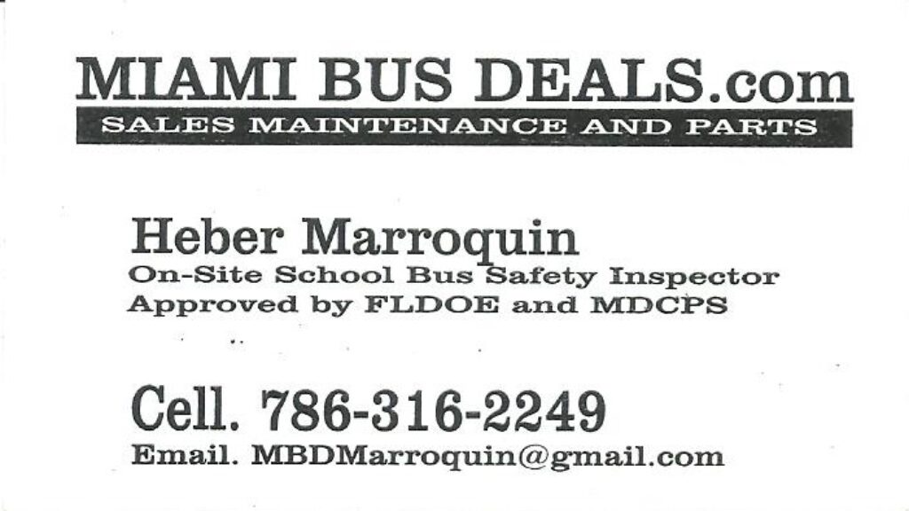 Miami Bus Deals – Sales Maintenance and Parts